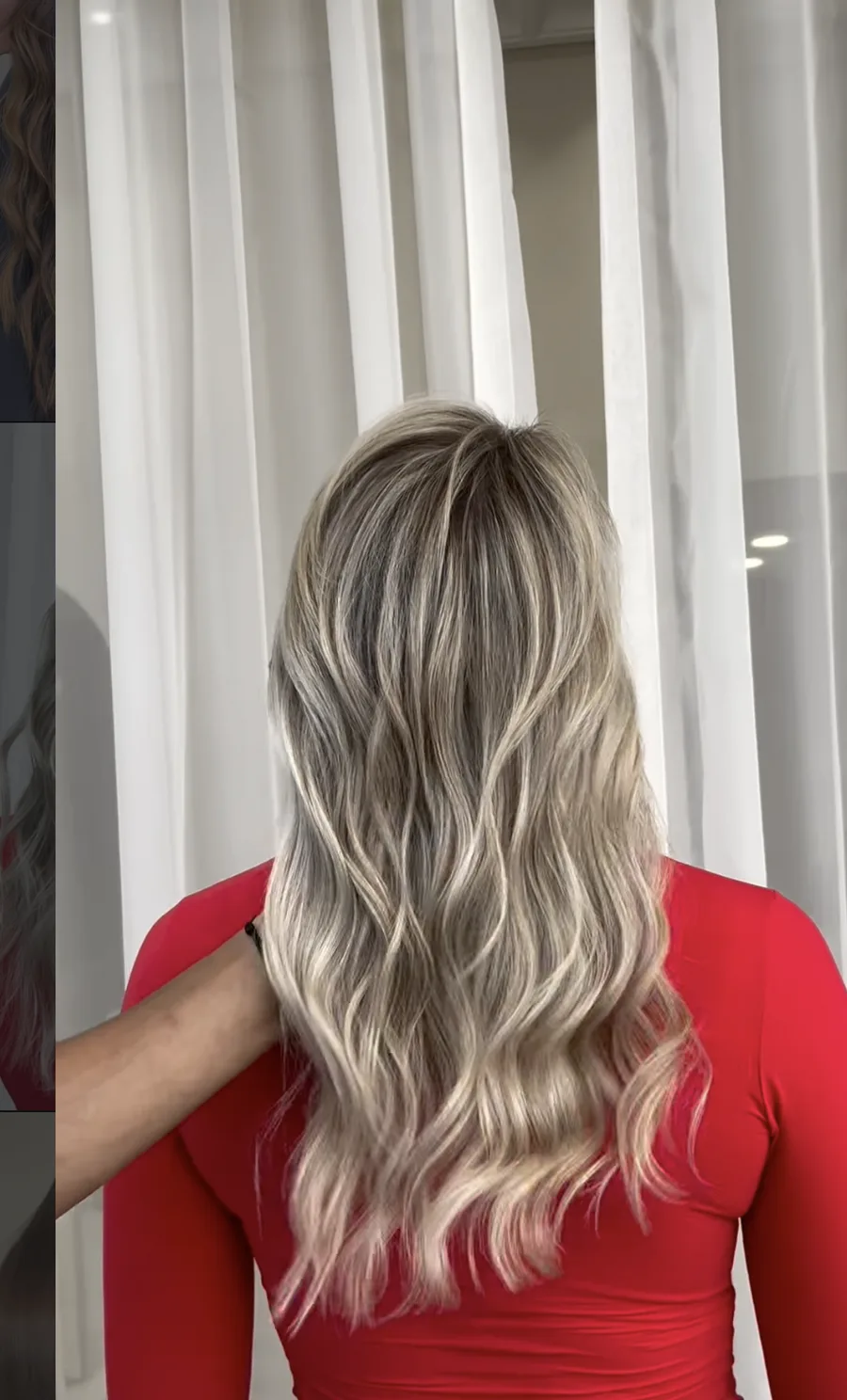 Blond froid fondu avec la racine naturelle